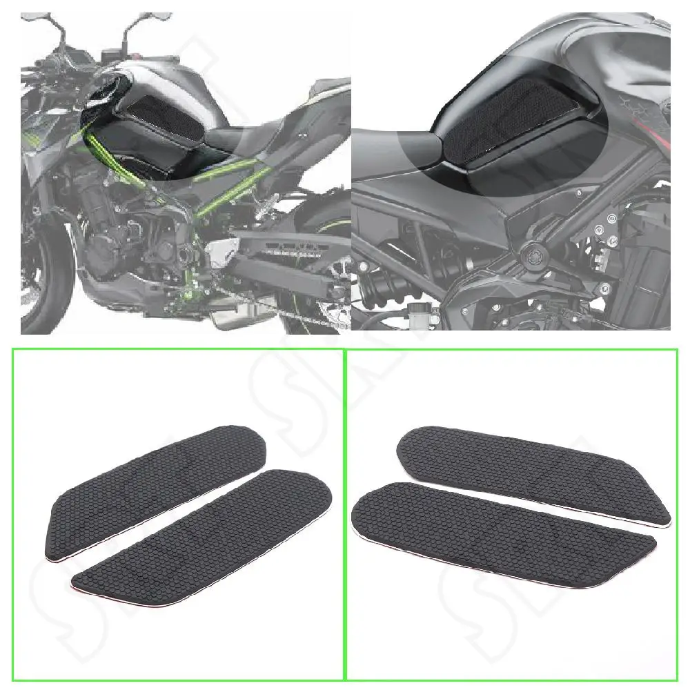 يناسب Kawasaki Z900 ZR900 ABS 2019 2020 2021 2022 دراجة نارية الملحقات TankPads الجانب خزان الركبة الجر المضادة للانزلاق قبضة منصات