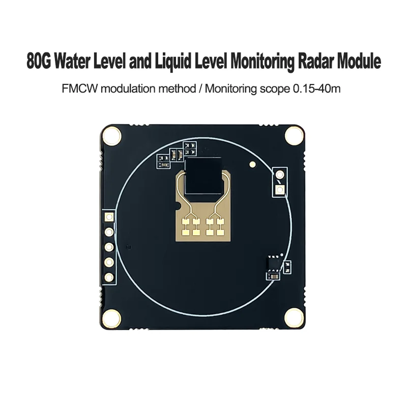 Sensor de detección de nivel de agua líquida 80G FMCW HLK-LD8001H Módulo de radar 0,15-40M