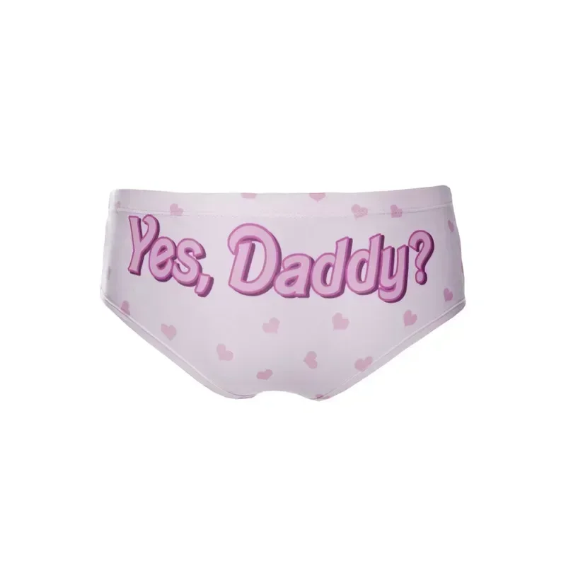 Kawaii 3D kalhotky Dámské spodní prádlo Ano Daddy Hearts Vtipný tisk Krásné push-up kalhotky Tanga pro ženy - náhled 6