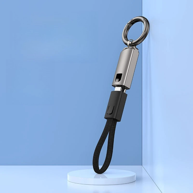 Keychain Data Cable Zinc Alloy PD60W Fast Charging is suitable for apple iphone Huawei portable lanyard fast charging cable