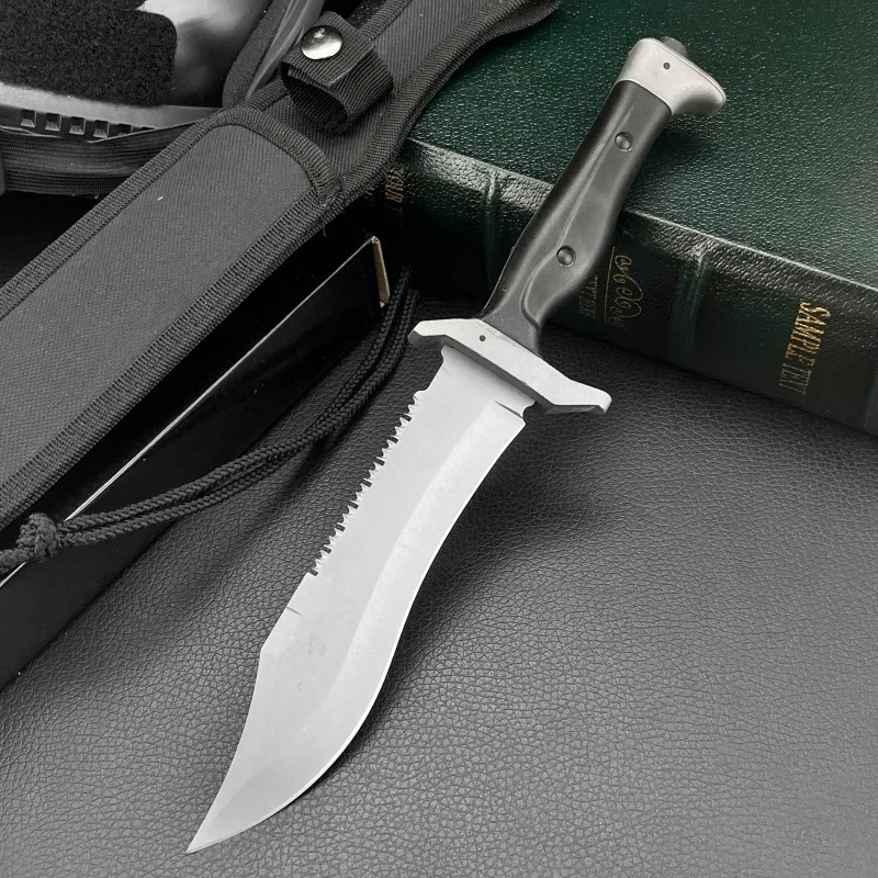 

Forest-Wolf Straight Knife ABS Handle 5Cr13Mov Blade Huntingurvival Jungle Self-defense Knives Multitools Hand Fixed Blade Knife
