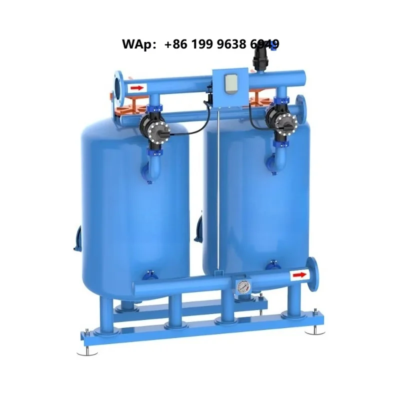 Double-chamber Metal Sand Media Filtration System Gravel Filter Water Filtration Solution for Agricultural Drip Irrigation