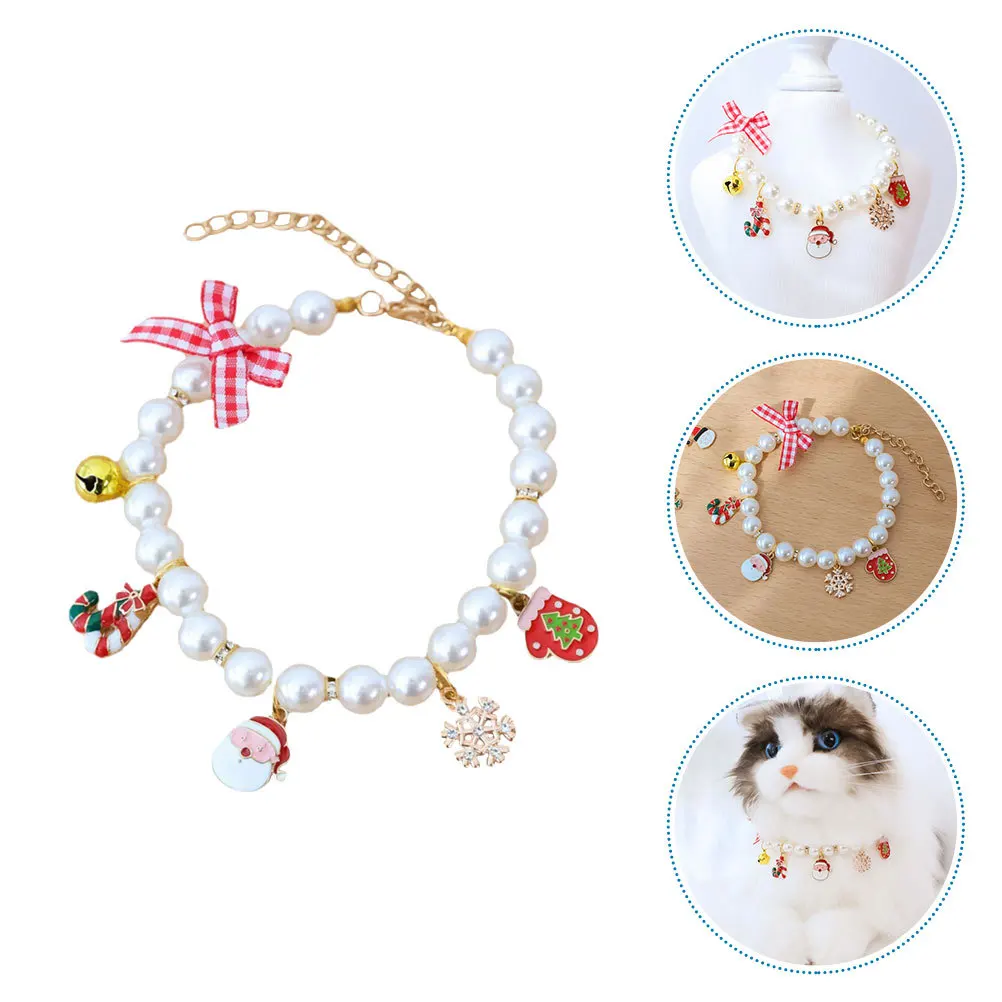 

Cat Collar Pet Collar Adjustable Bell Lightweight Durable Wear-Resistant Kitten Puppy Holiday Party Accessory Cat Accessory