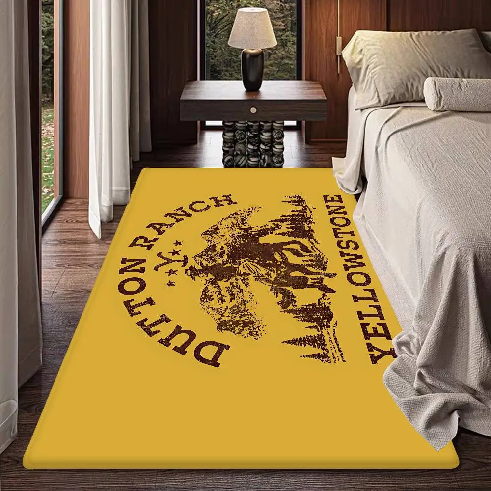 Y-Yellowstone D-Dutton Ranch Floor Mat Retro Multiple Choice Living Room Kitchen Rug Non-Slip Modern Home Decor