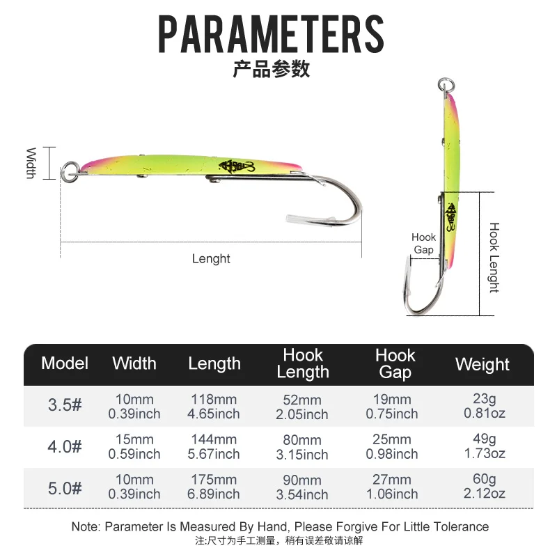 TEASER 3.5-5 Plastic Lure with Stainless Steel Reinforced Double Hooks, for Boat Fishing Tuna and Kingfish, Drone Compatible.