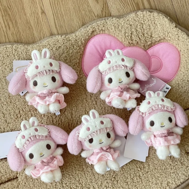 Sanrio cartoon melody chaveiro de pelúcia pingente mochila diária acessórios de moda personalizados presentes do festival das crianças