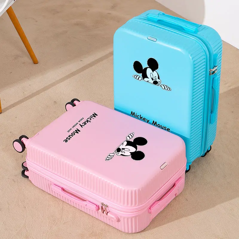 Disney Mickey Trolley Bagageset Cartoon Koffer met Wielen Lichtgewicht Rolling Bagage Case Wachtwoord Reiskoffers