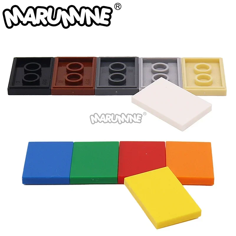 Marumine MOC 100PCs 플랫 타일 2x3 빌딩 블록 플레이트 26603, DIY 클래식 액세서리 모델 키트, 모든 주요 브랜드와 호환