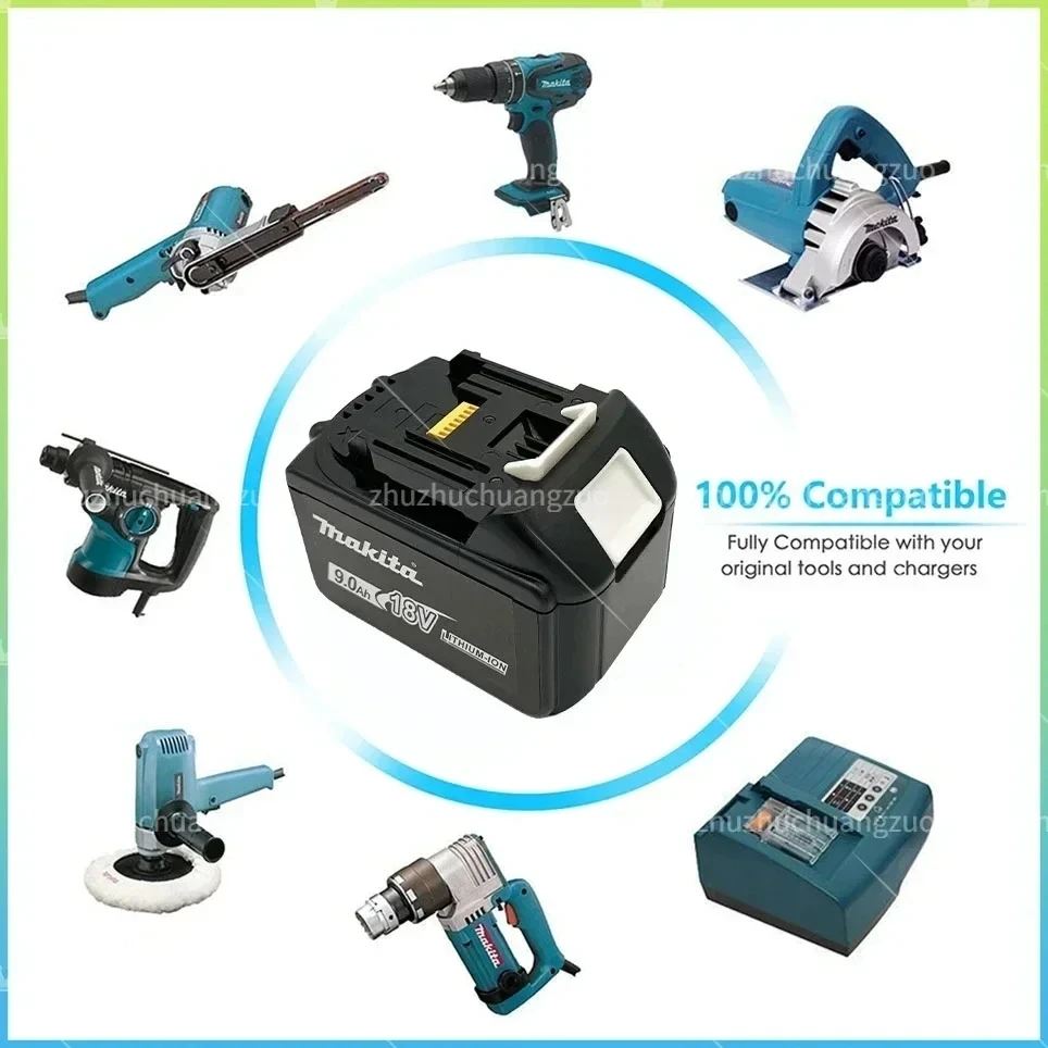 Makita Original 18V 12.0Ah 9.0Ah With LED lithium ion replacement LXT BL1860B BL1850 Makita rechargeable power tool battery 9000