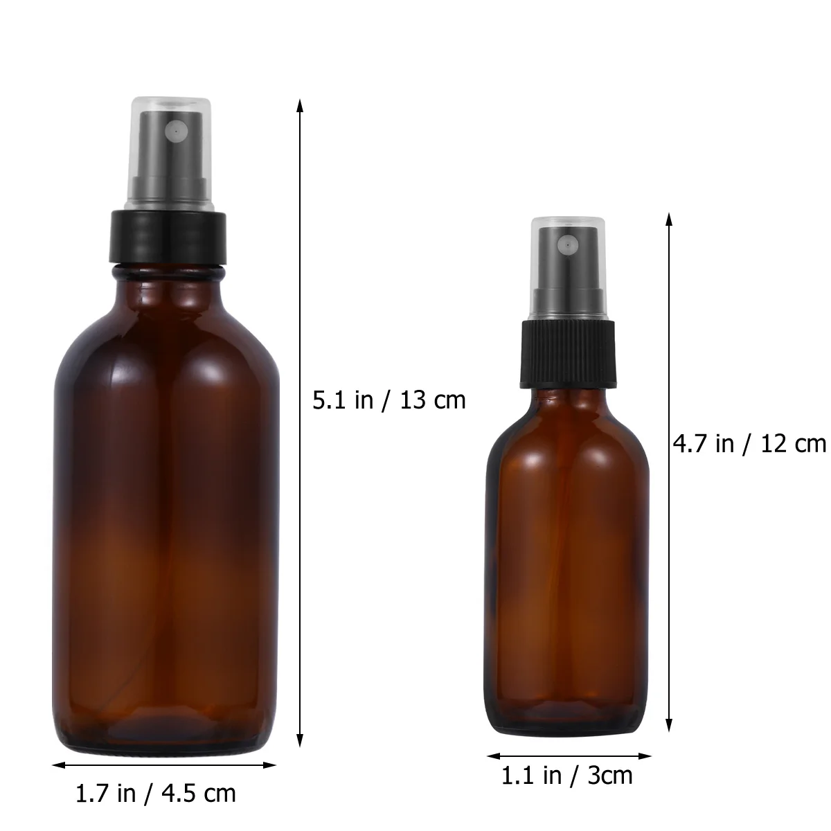 4Pcs Glass Spray Bottle Kit 60Ml 120Ml Pump Mist Sprayer for Skin Care Liquid Dispenser Refillable Outdoor Travel