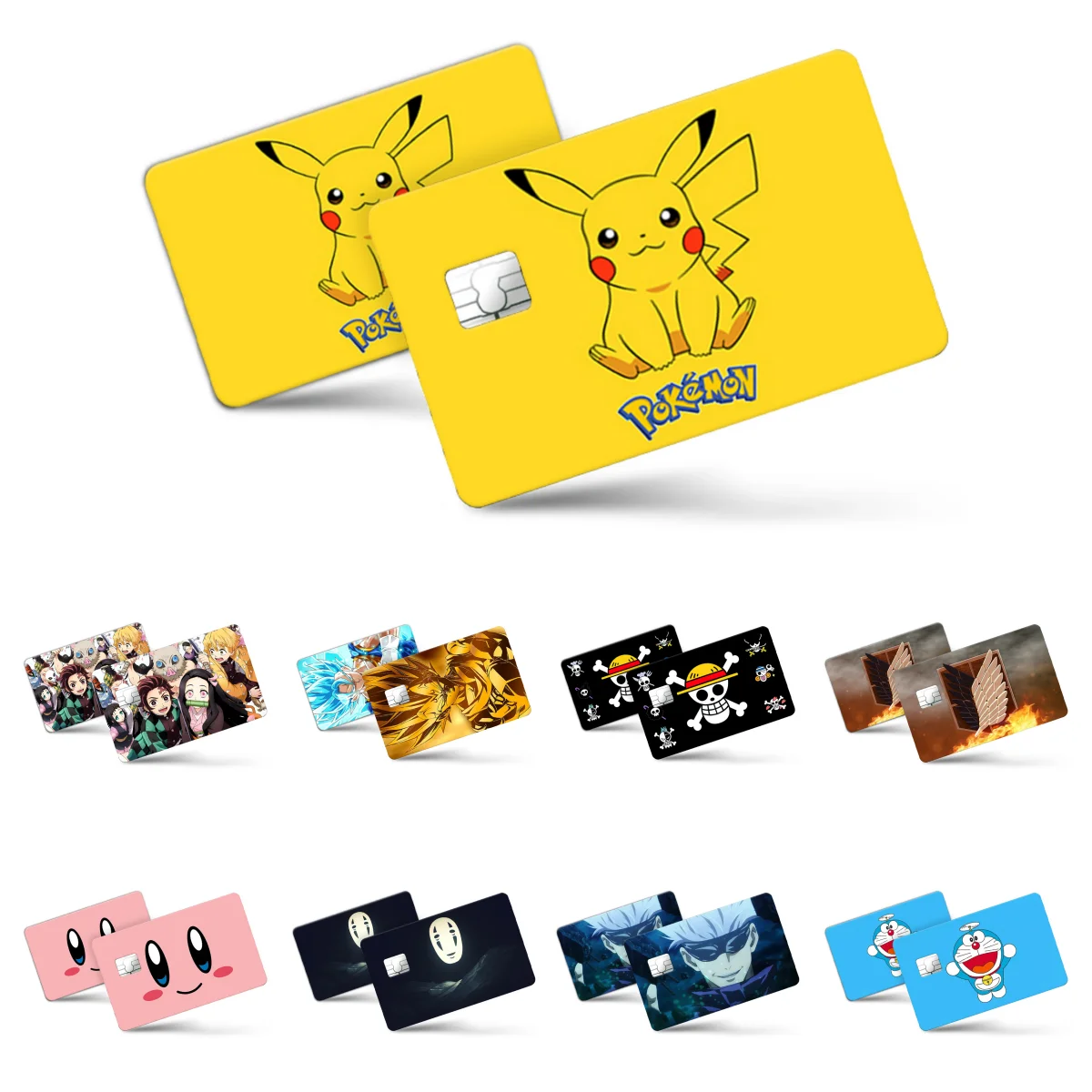 Pokemon Various Anime Bank Credit Cards Bus Pass Stickers Cool Decoration Waterproof Stickers Collection Toys Gifts