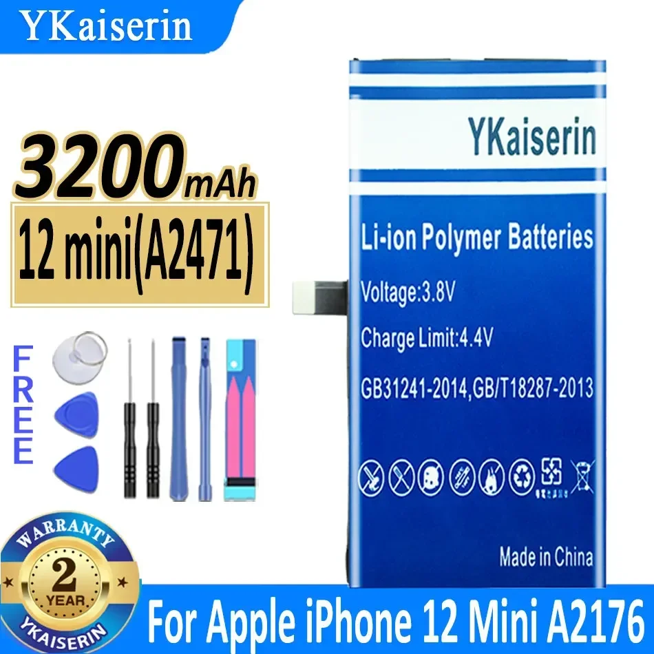 YKaiserin для Apple IPhone 12 Mini/Pro/Pro Max 12 mini A2176 A2398 A2399 A2400/12Pro/12Pro Max A2342 A2410 A2411 A2412 Батарея