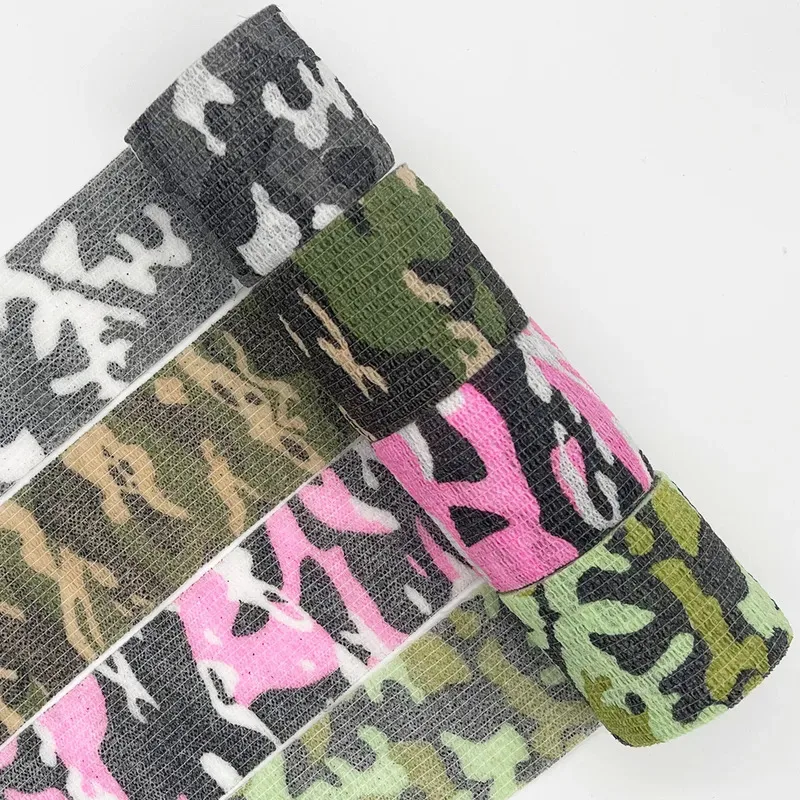 1/6/12PCS Camouflage Benda Elastica Caccia Travestimento Elastoplast Wrap Tape Auto Adesivo Protezione Sportiva Caviglia Ginocchio Braccio Benda