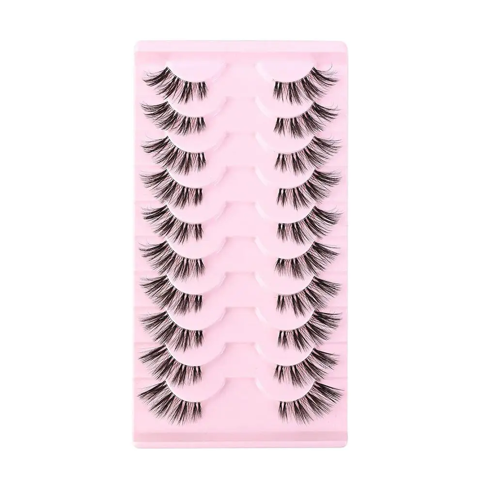 10 paires de Faux Cils 3D en vison doux naturel, faits à la main, Faux Cils, maquillage, outils de beauté, Extension de Cils