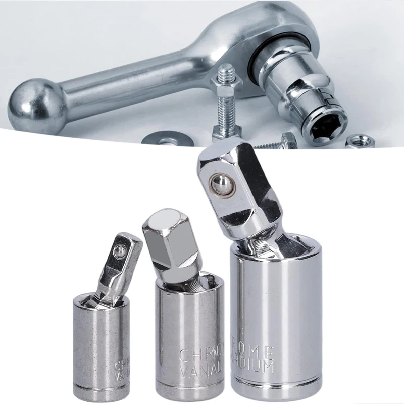 1/4 "3/8" 1/2 "العالمي المشترك مجموعة 360 درجة الروتاري رئيس اسئلة زاوية تمديد بار محول مأخذ التوصيل انحناء مأخذ توصيل محول أدوات