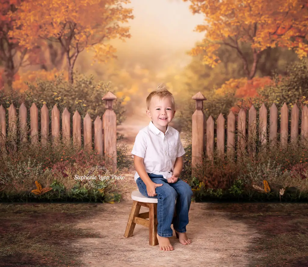 Autumn Forest Trail Backdrops Kids Adult Photography Child Family Photocall Decors Backgrounds