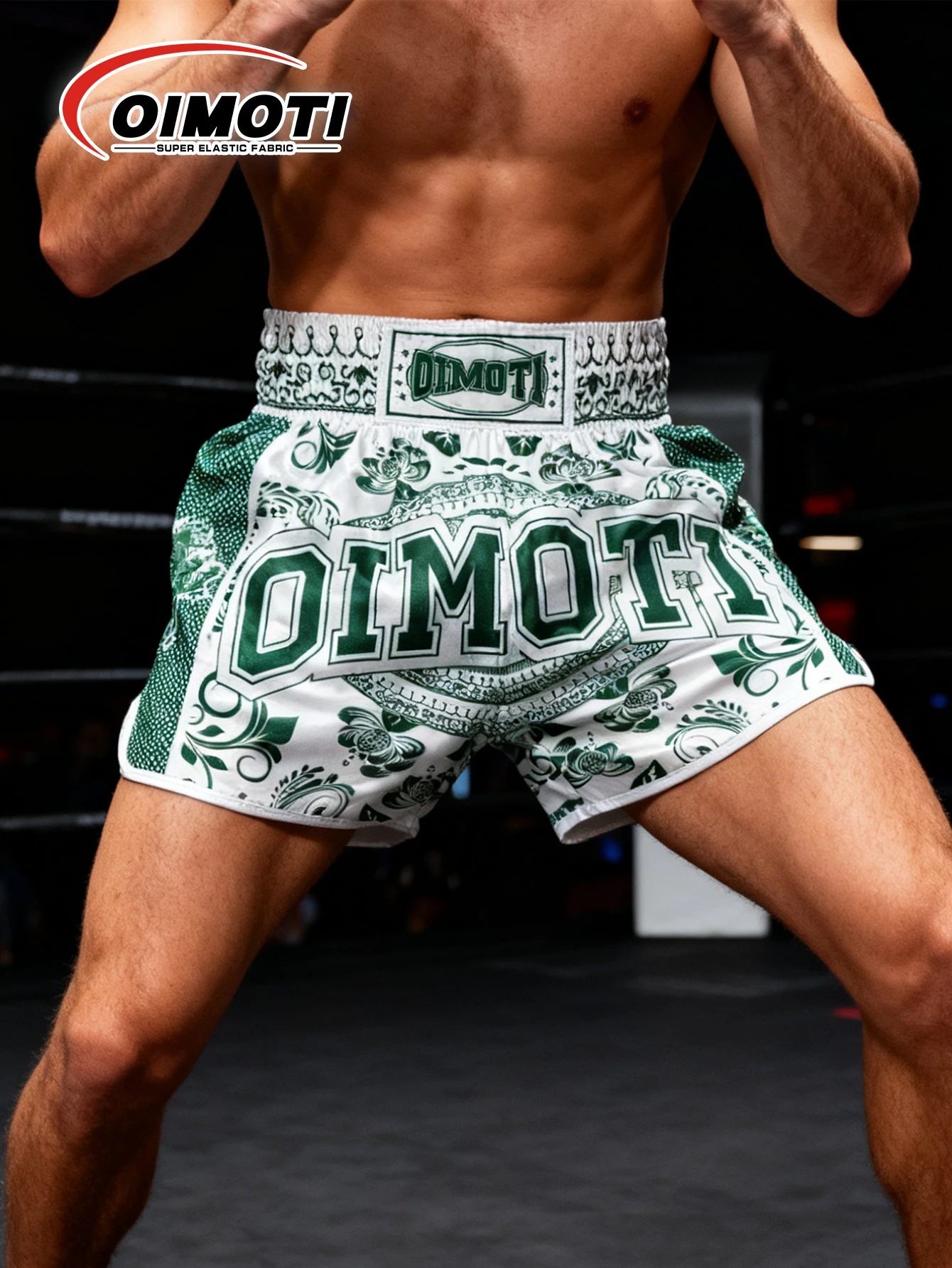 ONE Fitness, schnell trocknende, elastische Sportshorts für Herren, lässige Kampfsport-Box- und Wrestling-Trainingshose