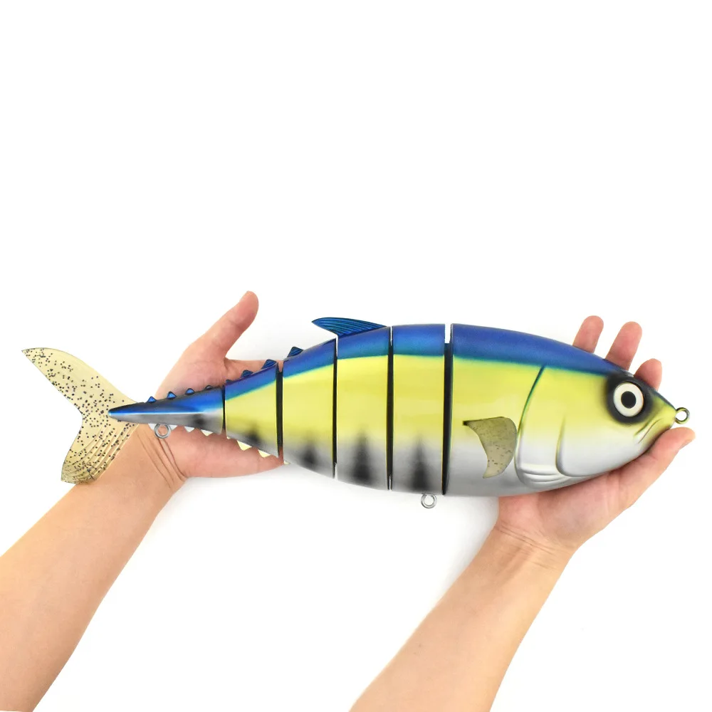 2026  16-Inch 1KG Super Big Segmented Tuna Swimbait Multi-Jointed Hard Plastic Sea Fishing Trolling Bait ABS for Sea Bass River