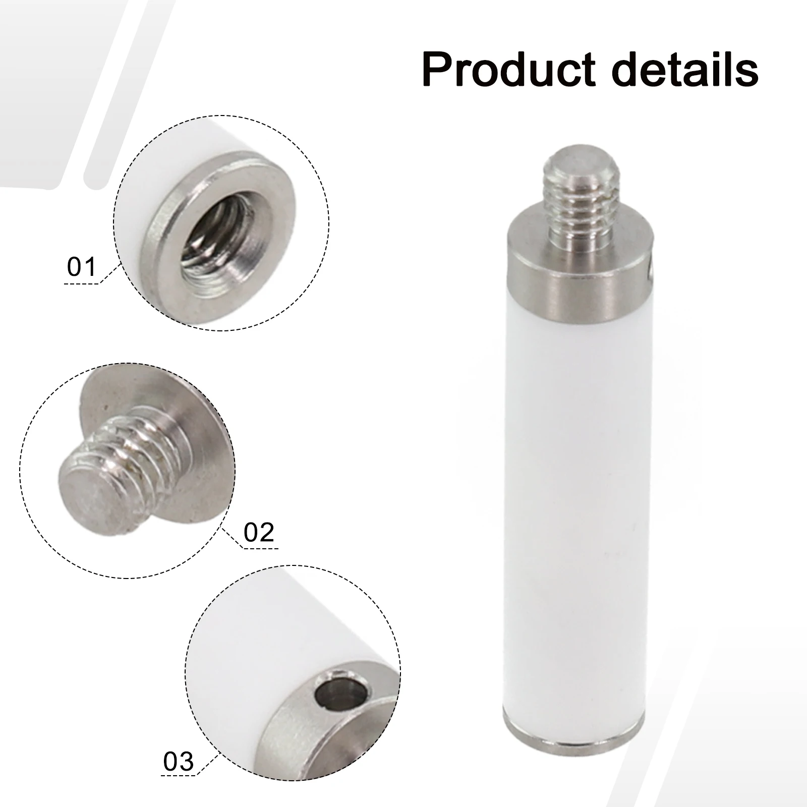 CMM Touch Probe Extension A50007754 Ceramic Stem Threaded Stylus 30mm Length for Surveying Deep and Narrow Features