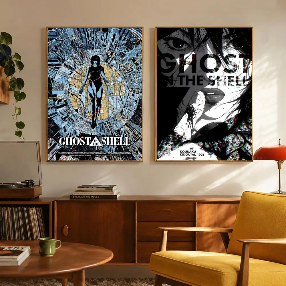 anime cyberpunk G-Ghost In The Shell Poster Digital Solvent Print Waterproof PP Fade-Resistant Wall Art Room Decor Gift