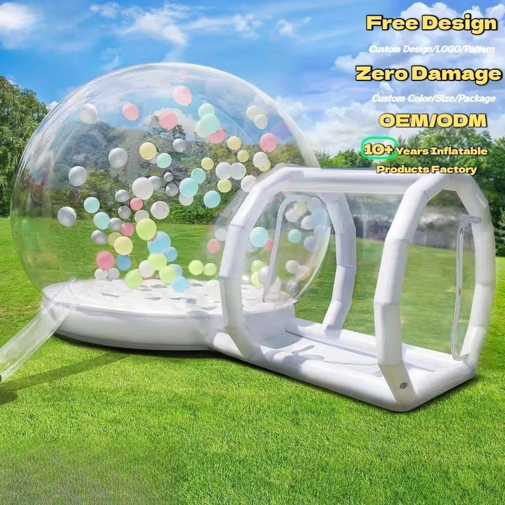 PVC Waterproof Inflatable Bubble Dome Tent, Clear Balloon Bounce House For Outdoor Camping Party Event