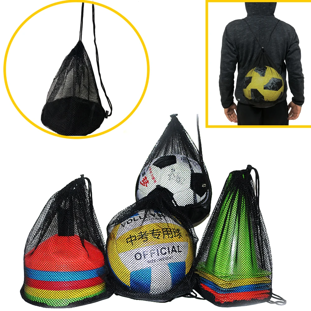 

Outdoor Sporting Soccer Basketball Net Carry Net Bag Sports Portable Equipment Basketball Balls Volleyball Ball Nylon Net Bag