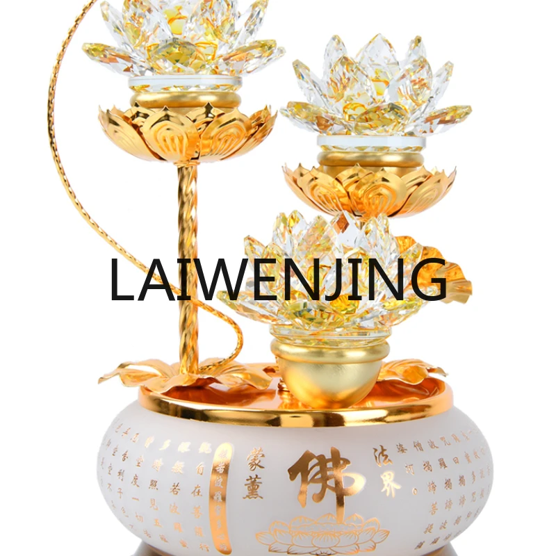 

RWJ Crystal Lotus Household Plug-in for Guanyin Colorful Buddha Hall Lamp Buddha Worshiping Lamp Led Pilot Lamp