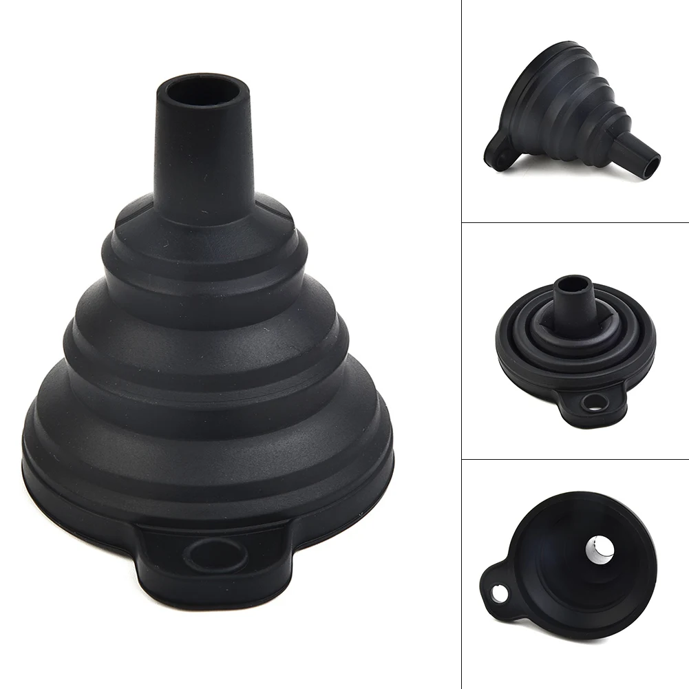 1 Pcs Car Funnel Hot 1× 7.5cmX8cm Parts Petrol Collapsible Diesel Fluid Change Fill Gasoline Oil Fuel Accessories