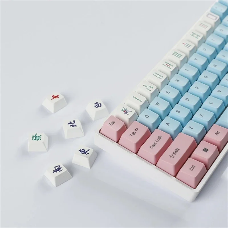 16pcs متانة pbt mahjong keycaps لألواح المفاتيح الميكانيكية MX تخصيص تجربة الكتابة وليس keycaps