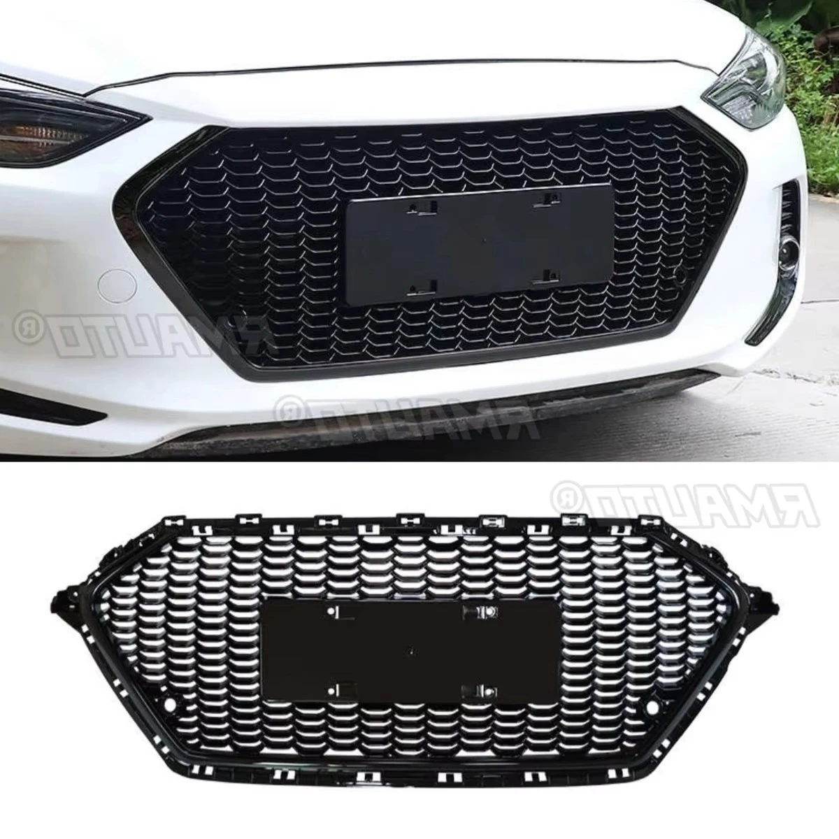 

Для Hyundai ведущий автомобильный бампер гриль декоративные полоски гоночная решетка комплект кузова передний бампер гриль внешняя часть