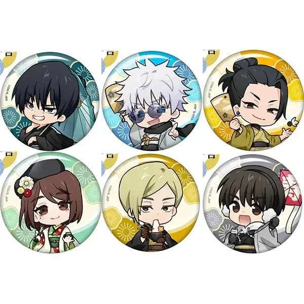Anime Jujutsu Kaisen mercancía Gojo Satoru Geto Suguru Fushiguro Toji Nanami Kento Ieiri Shoko insignia Pin colección oficial