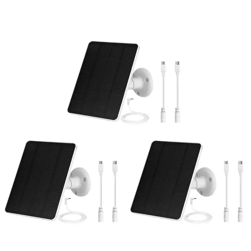 

Солнечная панель AA77 3X для наружной камеры видеонаблюдения, водонепроницаемые солнечные панели мощностью 5 Вт для Ring Spotlight Cam Plus/Pro