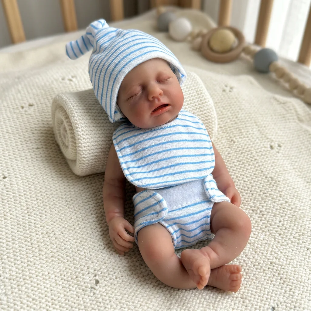 6 Inch Loulou Full Body Solid  - Reborn Baby Doll Silicone Realistic recension och pris