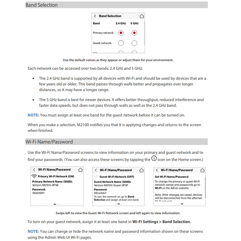 Inseego M2100 Portable Wireless MiFi 2.4" Touchscreen Display 5G Sim WiFi Router Mini Outdoor Hotspot Pocket 3500 mAh Battery