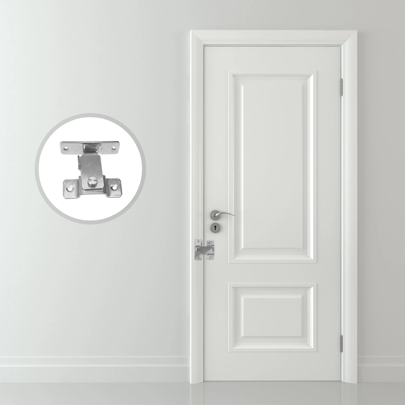 

Stainless Steel Right Angle Latch Lock Durable Door Bolt Lock 90 Degree Rustproof for Indoor Outdoor Sliding Doors Windows