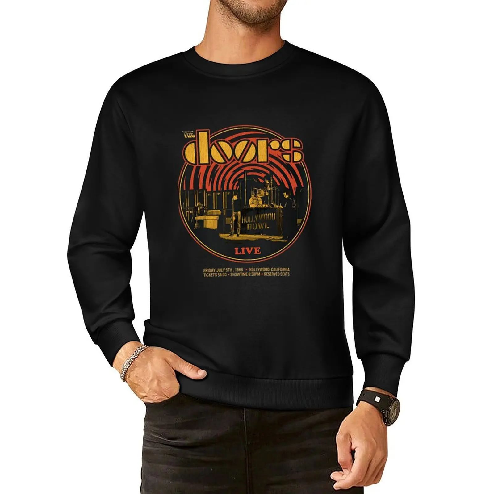 The Morrison Vintage Band Setup For Fans Pullover Hoodie winter clothes men's clothes sweatshirt male