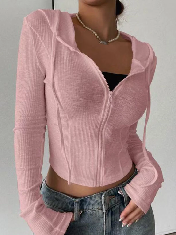 2025 Autumn and Winter Knitted Fashionable Sweater, Slim Fit Sports Pullover, Hooded Sweatshirt, Short Zipper Hooded Jacket