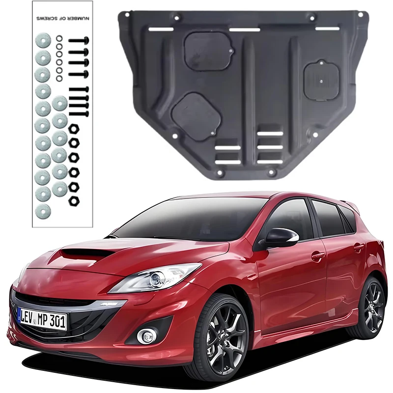 Car Accessories Black Under Engine Guard Mudguard Board Splash Shield Mud Fender Plate Panel For Mazda 3 Axela 2006-2013 1.6L