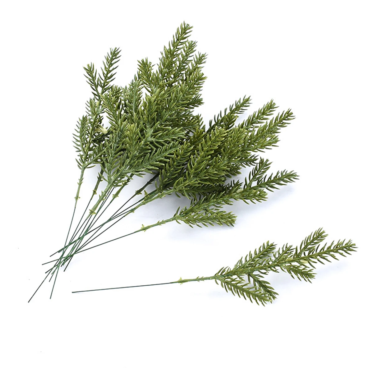 10PCS Künstliche Pflanzen Billiger 2023 Weihnachten Baum Kiefer Nadeln Neue Jahr Dekorationen für Home Scrapbooking Diy Geschenke Candy Box