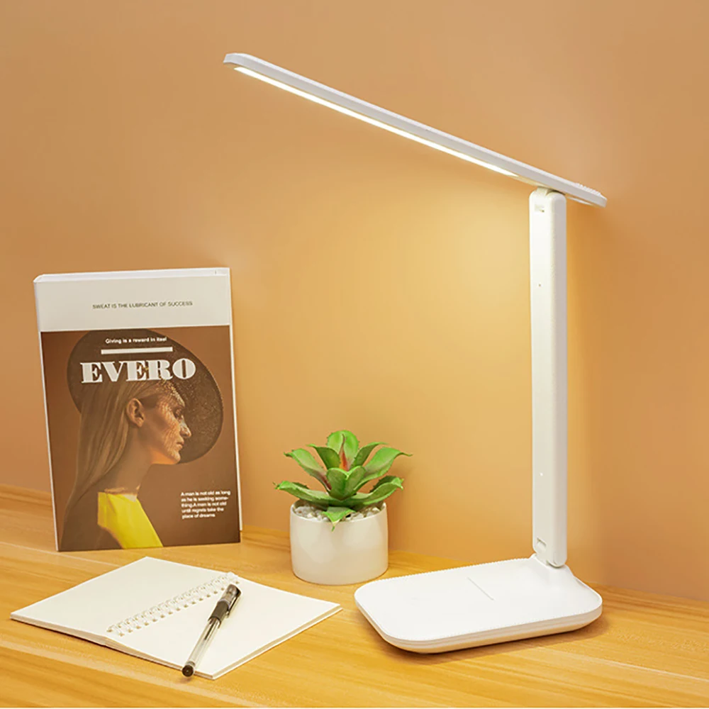 Rechargeable Folding Desk Lamp Eye Protection Touch Dimmable LED Light Bedroom Reading USB Rechargeable Desk Lamp