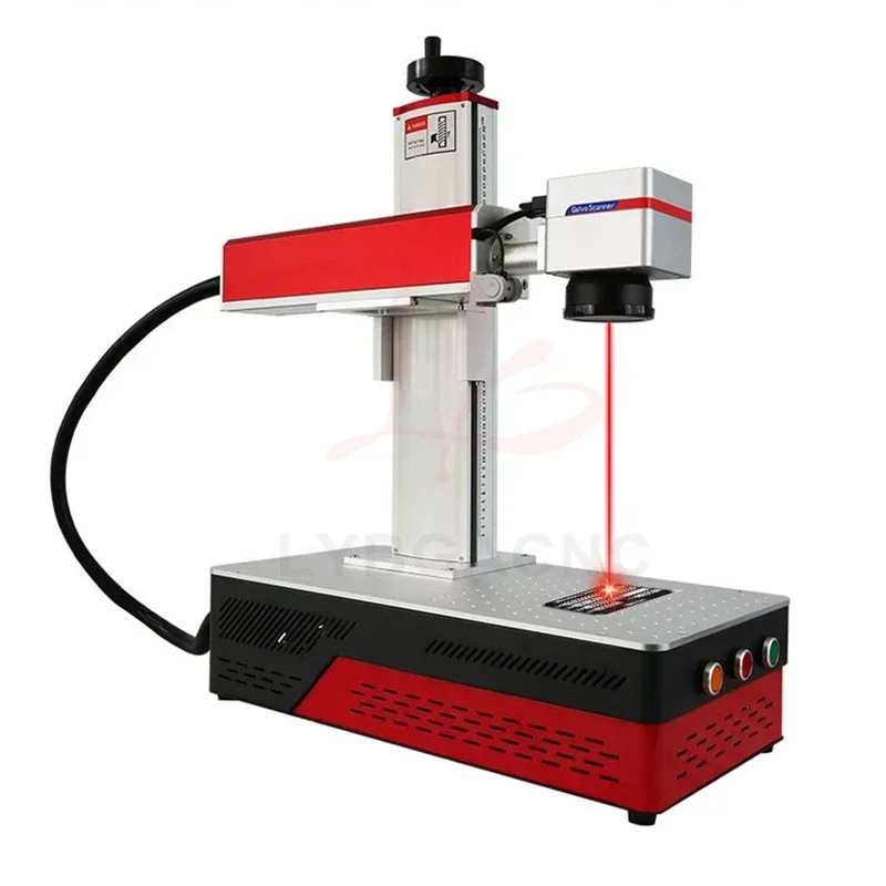 

UV-5W 3W Raycus Fiber Laser Marking Engraving Printer Engraver with Rotation Axis for PVC Plastic Stainless Steel 20W 30W 50W