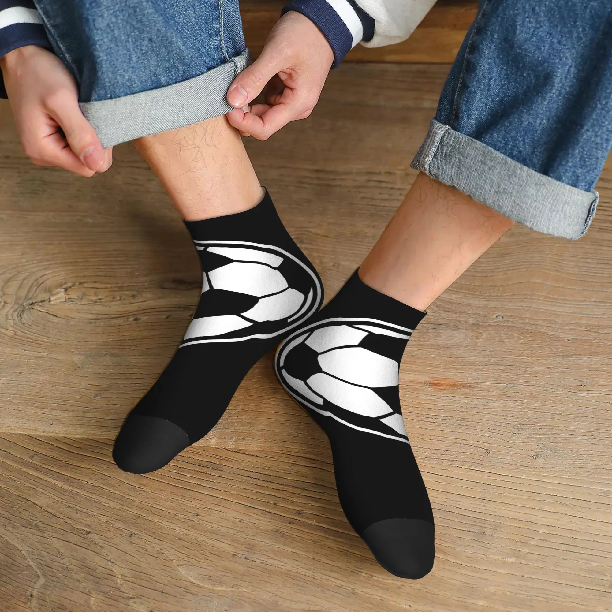 

All Seasons Soccer Ball Football Icon Socks Harajuku Super Soft Crew Socks Casual Stockings for Men Women Christmas Gifts