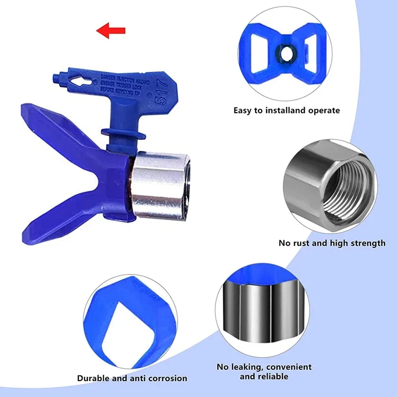 Airless Paint Nozzles Set,Reversible Spray Tips Airless Paint Sprayer Nozzle Tips Airless Sprayer Spraying Machine Parts