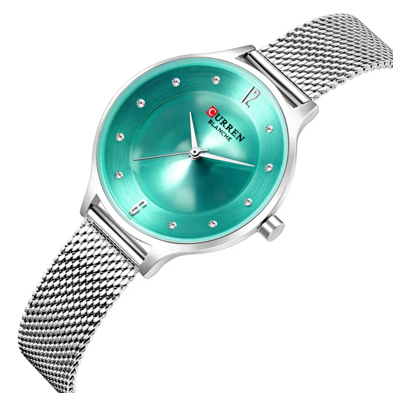 Curren 9036, женские часы с сетчатым ремешком, женские часы, водонепроницаемые кварцевые часы, модные повседневные часы