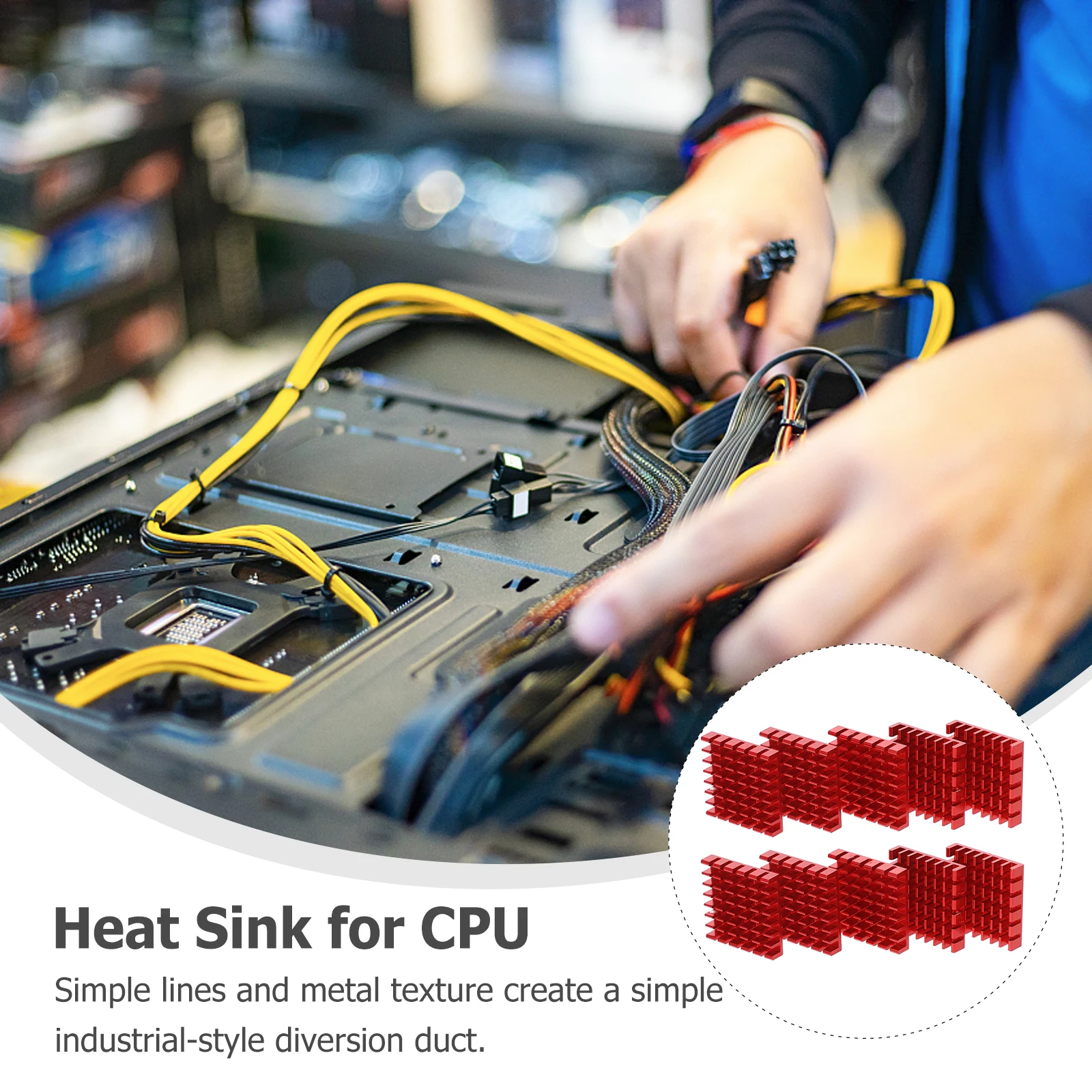 

10 Pcs Aluminum Heatsink Laptop Cooler CPU Chip Computer Heat Dissipation Efficient Small Simple Style