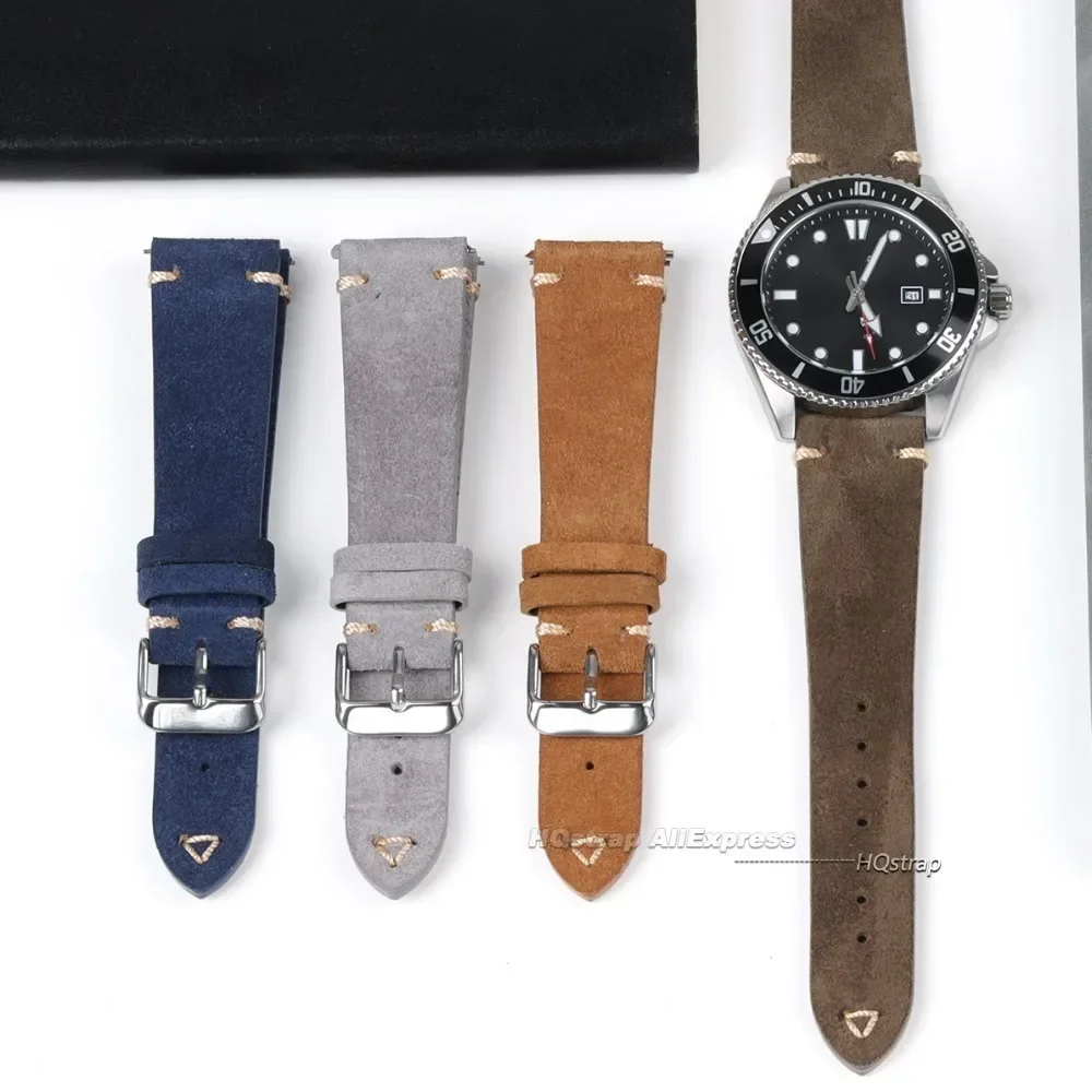 Soft Suede 22mm 20mm Strap for Samsung Galaxy Watch 6 5 4 3 Classic Bracelet for Seiko Bracelet for Rolex Replacement Wristband