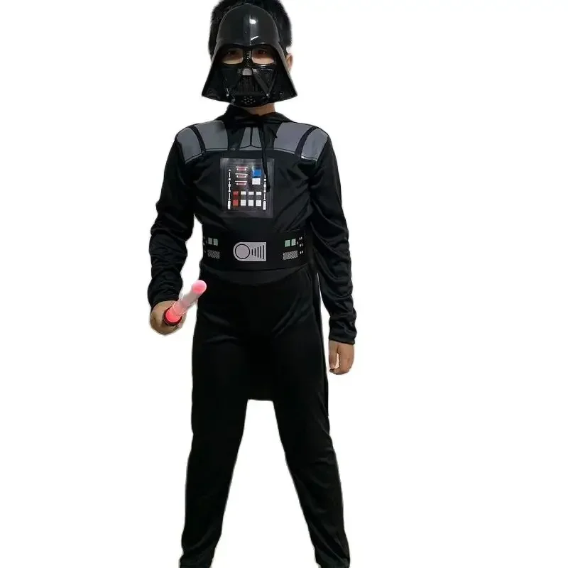 Kids Black Warrior Cosplay Kostuum Storm Trooper Darth Vader Anakin Skywalker Girl Wars Rey Party Kostuum Kleding Cape Masker