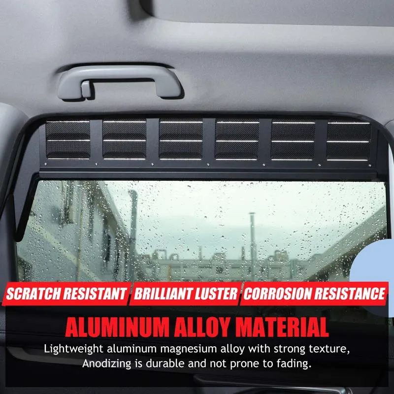 2 قطعة سبائك الألومنيوم الأسود لهوندا CRV نسيم 2017-2021 سيارة التهوية الخلفية الستائر تعديل السيارات اكسسوارات الديكور