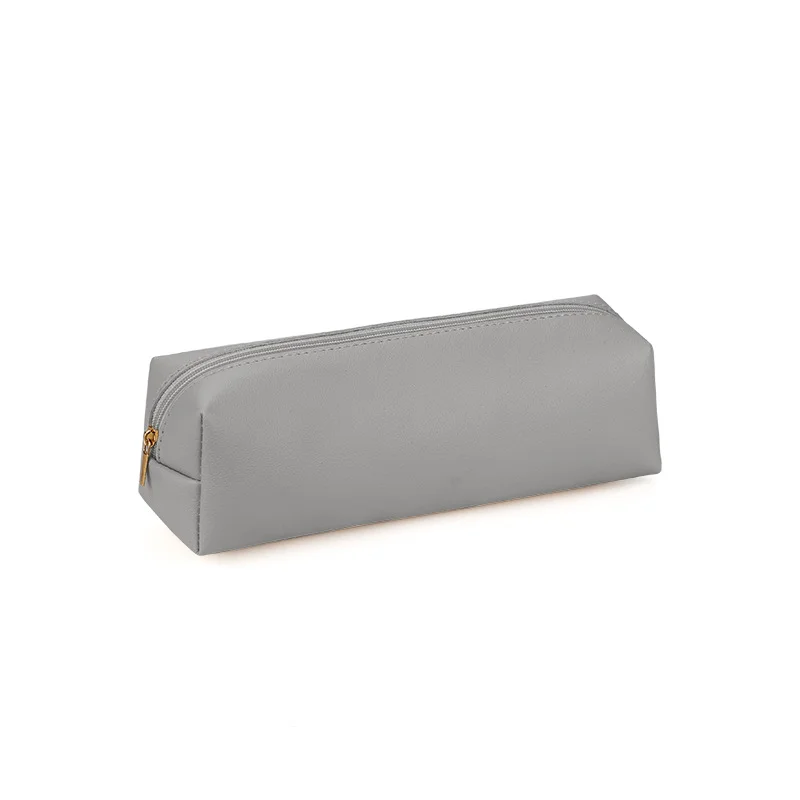 Large Capacity PU Leather Pencil Bag Cute Pen Case Stationery Holder Storage Box Zipper Pencil Pouch Student School Supplies