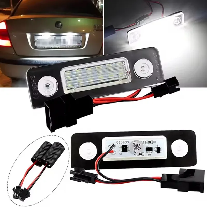 2 Stücke CANbus Fehlerfreie LED Hinten Kennzeichenbeleuchtung Lampe Für Skoda Octavia 2 Facelift Canbus Super